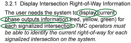 Actuated Signal Control (ASC) User Need. Please see the Extended Text Description below.