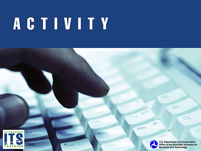 Activity Placeholder: This slide has the word “Activity” in large letters at the top of the slide, with a graphic of a hand on a computer keyboard below it.