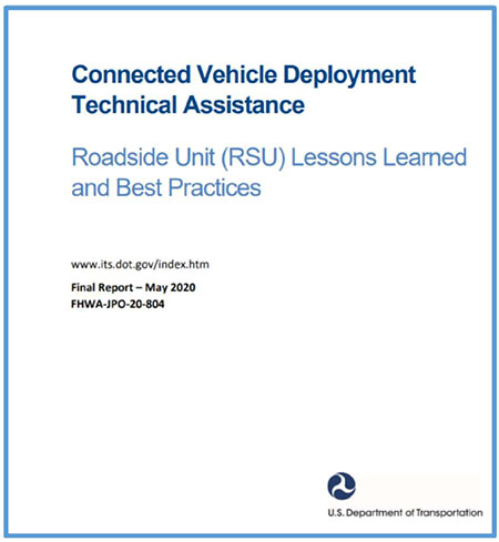 Author’s relevant description: This slide contains a simple graphic of the Connected Vehicle Deployment Technical Assistance report.