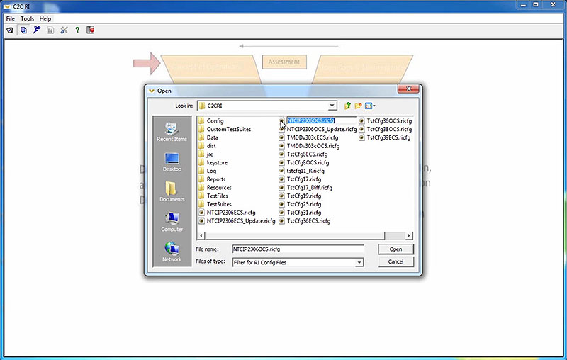 Configure the C2C RI to Use WSDL File - frame 2 of 5. Please see the Extended Text Description below.