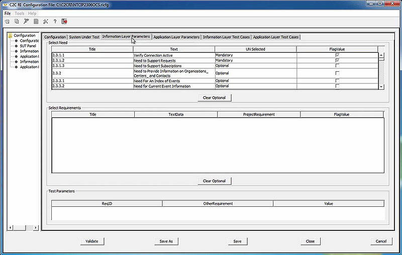 Configure the Needs and Requirements to Test - frame 6 of 8. Please see the Extended Text Description below.