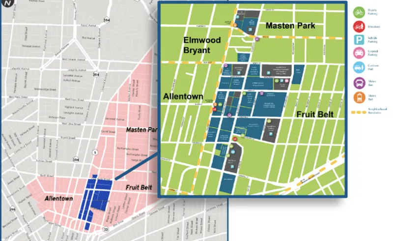 Image of a map of Deployment Area in Buffalo, New York