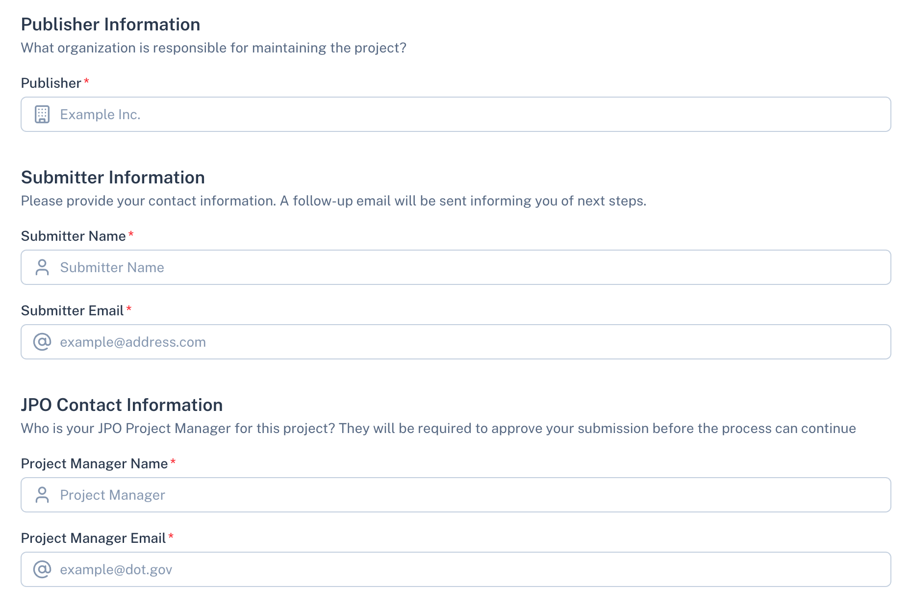 Screenshot of the Code Submission Form