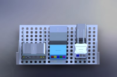 This illustration shows the top view of the component shelf.