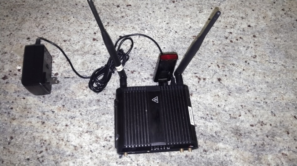 This photo shows the Wi-Fi router with cellular network access.