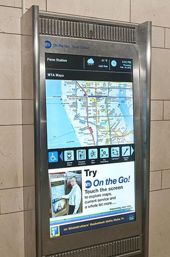 Figure 19. MTA On the Go! Travel Station. Please see the Extended Text Description below.