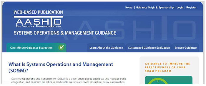 This image is an example screen shot of the AASHTO website. Please see the Extended Text Description below.