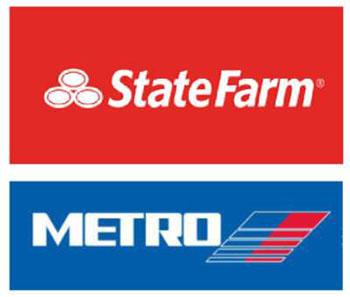 StateFarm and Metro logos