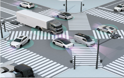 NHTSA Autonomous Vehicle at an Intersection