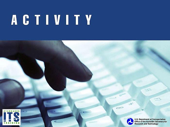 Activity. A placeholder graphic with an image of hand over a computer keyboard to show that an activity is taking place.