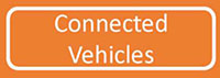 Orange label with the text "Connected Vehicles"