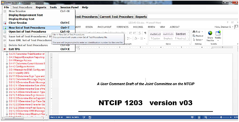 Screenshot of the TPG GUI. Please see the Extended Text Description below.