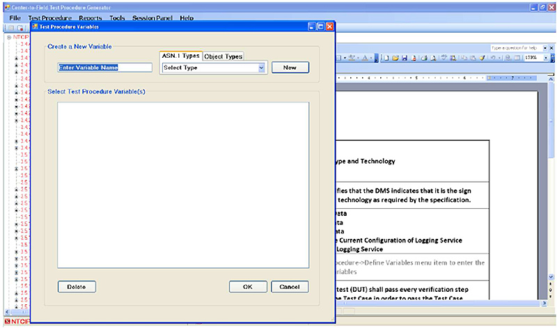 Screenshot of the TPG GUI. Please see the Extended Text Description below.