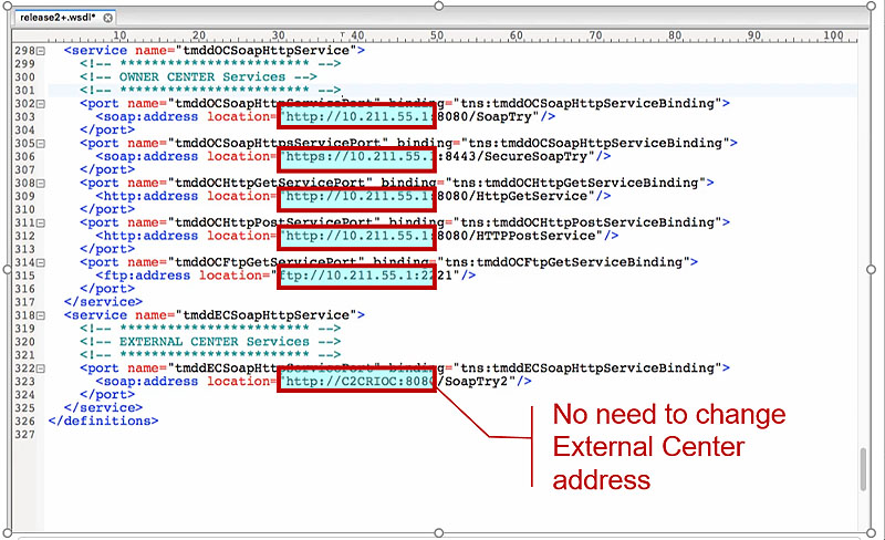 Configure the Owner Center WSDL File - frame 3 of 3. Please see the Extended Text Description below.