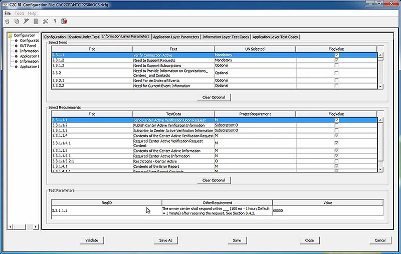 Configure the Needs and Requirements to Test - frame 7 of 8. Please see the Extended Text Description below.